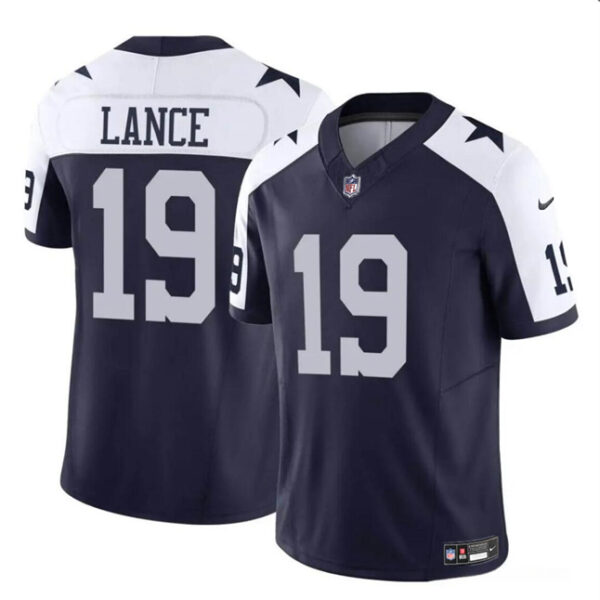 Men’s Dallas Cowboys #19 Trey Lance Navy White 2023 F.U.S.E Vapor Untouchable Limited Football Stitched Jersey