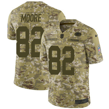 Nike Packers #82 J’Mon Moore Camo Men’s Stitched NFL Limited 2018 Salute To Service Jersey