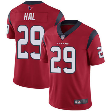 Texans #29 Andre Hal Red Alternate Men’s Stitched Football Vapor Untouchable Limited Jersey