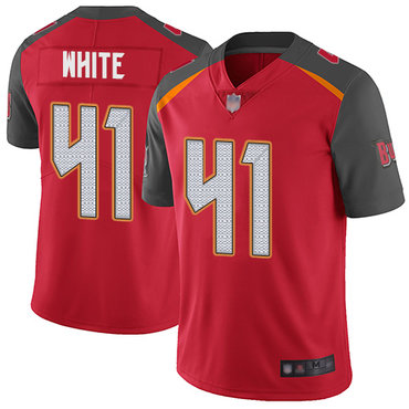 Buccaneers #41 Devin White Red Team Color Men’s Stitched Football Vapor Untouchable Limited Jersey