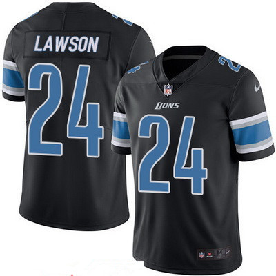 Men’s Detroit Lions #24 Nevin Lawson Black 2016 Color Rush Stitched NFL Nike Limited Jersey