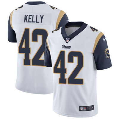 Nike Los Angeles Rams #42 John Kelly White Men’s Stitched NFL Vapor Untouchable Limited Jersey