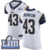 Men’s Los Angeles Rams #43 John Johnson White Nike NFL Road Vapor Untouchable Super Bowl LIII Bound Elite Jersey