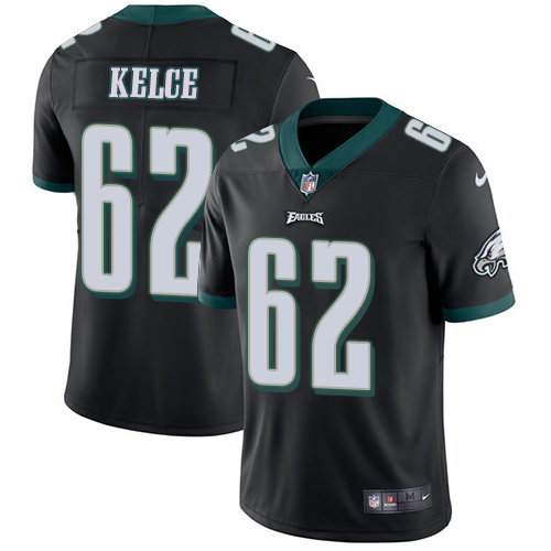Nike Philadelphia Eagles #62 Jason Kelce Black Alternate Men’s Stitched NFL Vapor Untouchable Limited Jersey