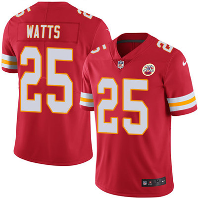 Nike Kansas City Chiefs #25 Armani Watts Red Team Color Men’s Stitched NFL Vapor Untouchable Limited Jersey