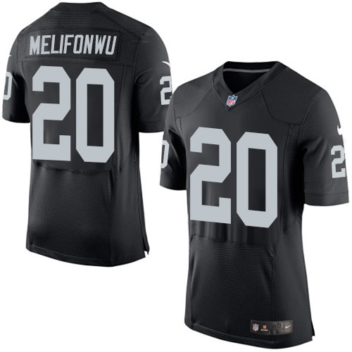 Nike Oakland Raiders #20 Obi Melifonwu Black Team Color Men’s Stitched NFL New Elite Jersey