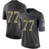 Men’s Seattle Seahawks #77 Ahtyba Rubin Black Anthracite 2016 Salute To Service Stitched NFL Nike Limited Jersey