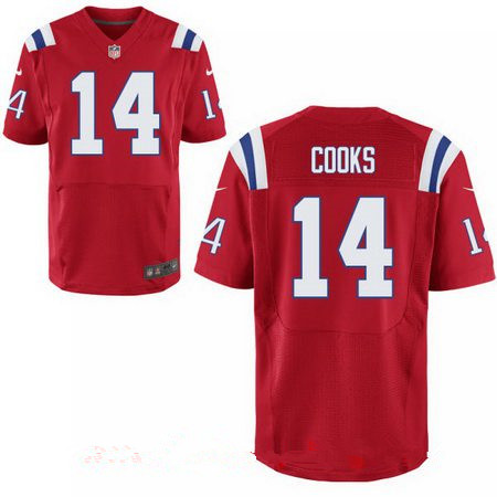 Men’s New England Patriots #14 Brandin Cooks Red Alternate Stitched NFL Nike Elite Jersey