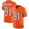 Nike Chicago Bears #91 Eddie Goldman Orange Men’s Stitched NFL Limited Rush Jersey