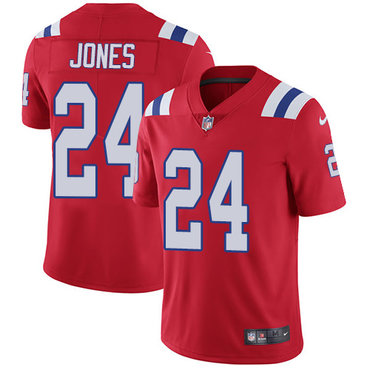 Nike New England Patriots #24 Cyrus Jones Red Alternate Men’s Stitched NFL Vapor Untouchable Limited Jersey