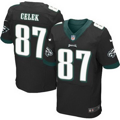 Men’s Philadelphia Eagles #87 Brent Celek 2014 Nike Black Elite Jersey