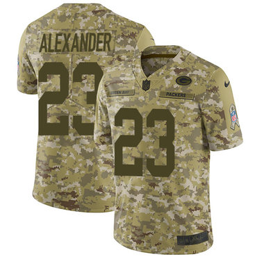 Nike Packers #23 Jaire Alexander Camo Men’s Stitched NFL Limited 2018 Salute To Service Jersey