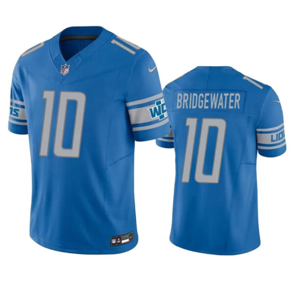 Men’s Detroit Lions #10 Teddy Bridgewater Blue 2023 F.U.S.E. Vapor Untouchable Limited Football Stitched Jersey
