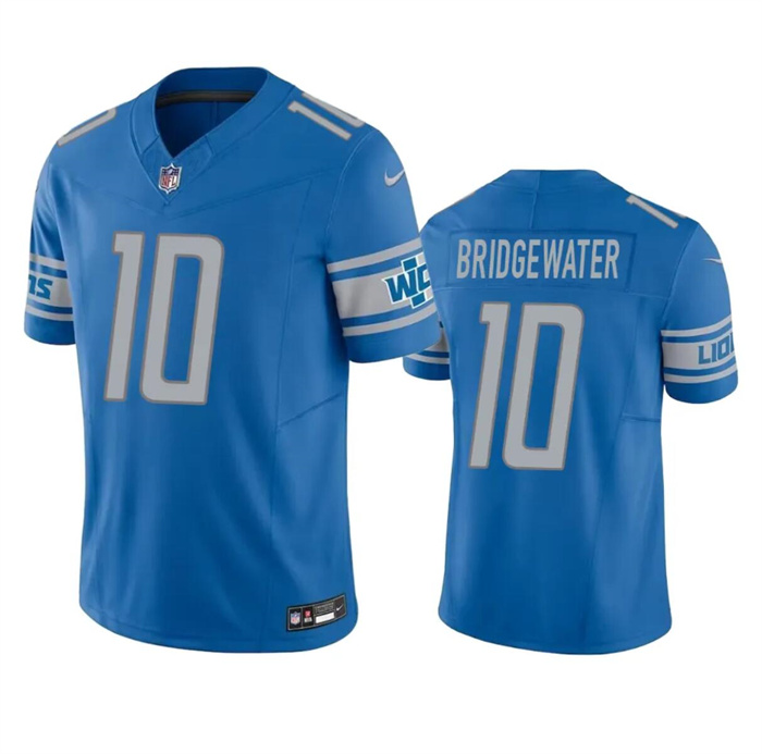Men’s Detroit Lions #10 Teddy Bridgewater Blue 2023 F.U.S.E. Vapor Untouchable Limited Football Stitched Jersey