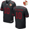 Men’s San Francisco 49ers #10 Bruce Ellington Black Color Rush 70th Anniversary Patch Stitched NFL Nike Elite Jersey