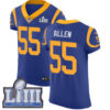 #55 Elite Brian Allen Royal Blue Nike NFL Alternate Men’s Jersey Los Angeles Rams Vapor Untouchable Super Bowl LIII Bound