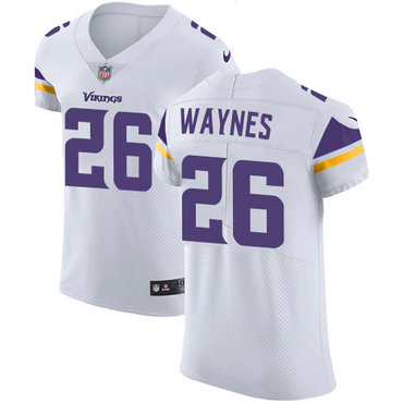Men’s Nike Minnesota Vikings #26 Trae Waynes White Stitched NFL Vapor Untouchable Elite Jersey