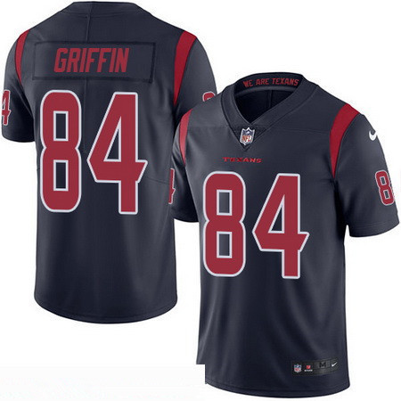 Men’s Houston Texans #84 Ryan Griffin Navy Blue 2016 Color Rush Stitched NFL Nike Limited Jersey
