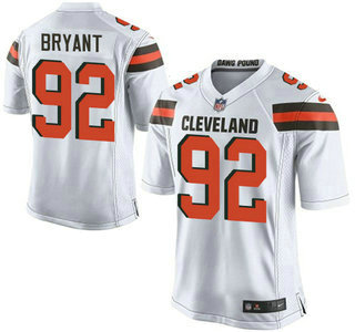 Men’s Cleveland Browns Brown #92 Desmond Bryant White Road 2015 NFL Nike Elite Jersey