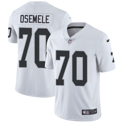 Nike Oakland Raiders #70 Kelechi Osemele White Men’s Stitched NFL Vapor Untouchable Limited Jersey