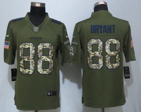 Men’s Dallas Cowboys #88 Dez Bryant Green Salute To Service 2015 NFL Nike Limited Jersey