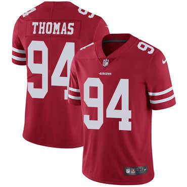 Nike San Francisco 49ers #94 Solomon Thomas Red Team Color Men’s Stitched NFL Vapor Untouchable Limited Jersey