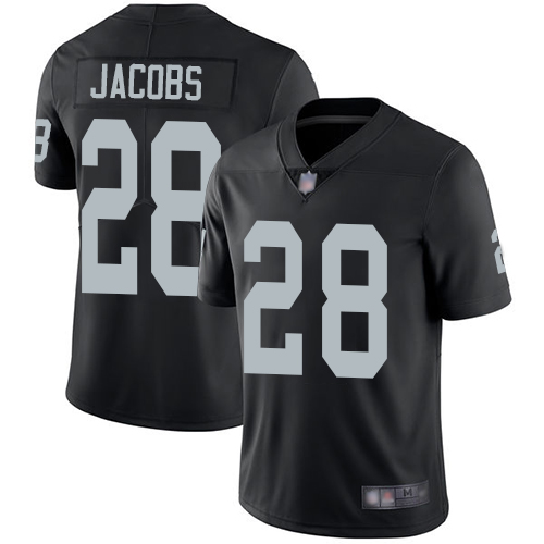 Raiders #28 Josh Jacobs Black Team Color Men’s Stitched Football Vapor Untouchable Limited Jersey