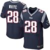 Men’s New England Patriots #28 James White Navy Blue Team Color NFL Nike Elite Jersey