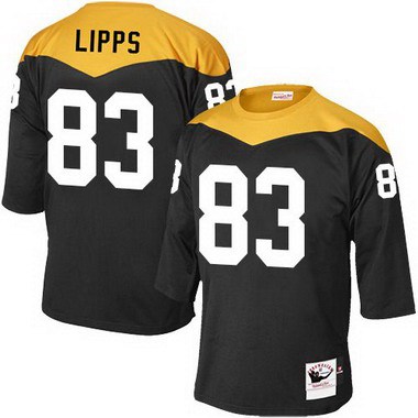 Men’s Pittsburgh Steelers #83 Louis Lipps Black Retired Player 1967 Home Throwback NFL Jersey