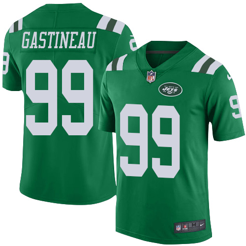 Jets #99 Mark Gastineau Green Men’s Stitched Football Limited Rush Jersey