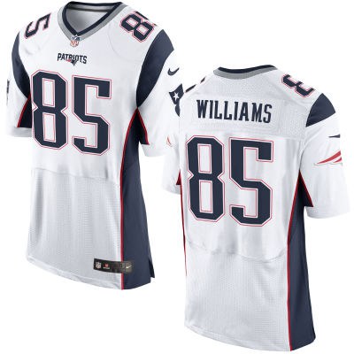 Men’s New England Patriots #85 Michael Williams White Road NFL Nike Elite Jersey