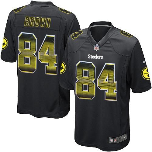 Nike Steelers #84 Antonio Brown Black Team Color Men’s Stitched NFL Limited Strobe Jersey