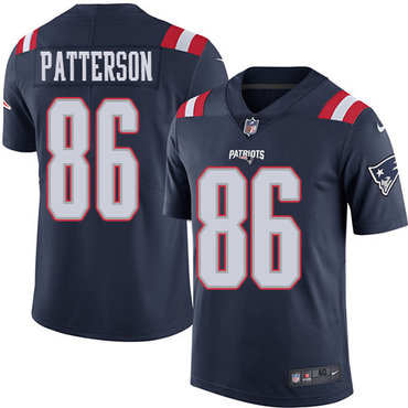 Nike Men’s New England Patriots #86 Cordarrelle Patterson Navy Blue Rush Vapor Untouchable Limited Jersey