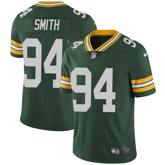 Men’s Green Bay Packers #94 Preston Smith Limited Team Color Vapor Untouchable Nike Green Jersey