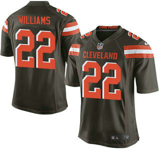 Men’s Cleveland Browns Brown #22 Tramon Williams Brown Team Color 2015 NFL Nike Elite Jersey