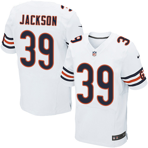 Nike Chicago Bears Men’s #39 Eddie Jackson Elite White Road NFL Jersey