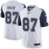 Nike Cowboys 87 Geoff Swaim White Men’s Stitched NFL Limited Rush Jersey