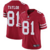 Nike 49ers #81 Trent Taylor Red Team Color Men’s Stitched NFL Vapor Untouchable Limited Jersey