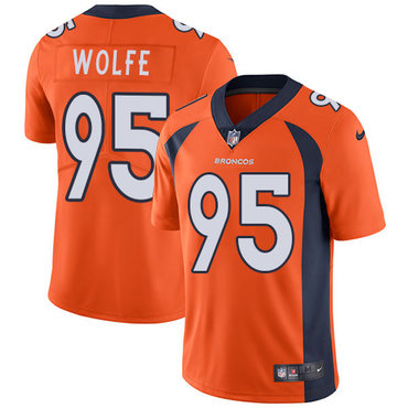 Nike Denver Broncos #95 Derek Wolfe Orange Team Color Men’s Stitched NFL Vapor Untouchable Limited Jersey