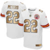 Nike Chiefs #22 Marcus Peters White Men’s Stitched NFL Elite Gold Jersey
