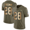 Nike Broncos #28 Royce Freeman Olive Gold Men’s Stitched NFL Limited 2017 Salute To Service Jersey