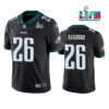 Men’s Philadelphia Eagles #26 Miles Sanders Black Super Bowl LVII Patch Vapor Untouchable Limited Stitched Jersey