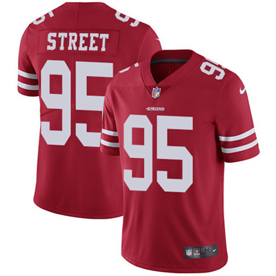 Nike San Francisco 49ers #95 Kentavius Street Red Team Color Men’s Stitched NFL Vapor Untouchable Limited Jersey