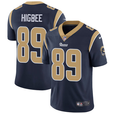 Nike Rams #89 Tyler Higbee Navy Blue Team Color Men’s Stitched NFL Vapor Untouchable Limited Jersey