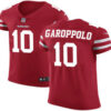 Nike 49ers #10 Jimmy Garoppolo Red Team Color Men’s Stitched NFL Vapor Untouchable Elite Jersey