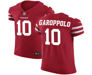 Nike 49ers #10 Jimmy Garoppolo Red Team Color Men’s Stitched NFL Vapor Untouchable Elite Jersey