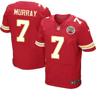 Men’s Kansas City Chiefs #7 Aaron Murray Red Team Color NFL Nike Elite Jersey