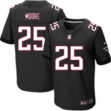 Men’s Atlanta Falcons #25 William Moore Black Alternate NFL Nike Elite Jersey