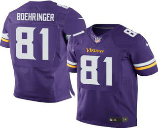 Men’s Minnesota Vikings #81 Moritz Boehringer Purple Team Color Stitched NFL Elite Jersey