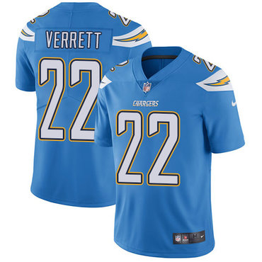 Nike San Diego Chargers #22 Jason Verrett Electric Blue Alternate Men’s Stitched NFL Vapor Untouchable Limited Jersey
